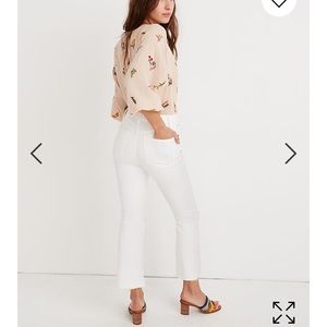 Madewell Cali Demi-Boot White Jeans